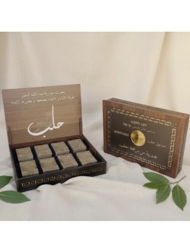 صابون غار حلب الزعيم مجموعة من ٨ قطع