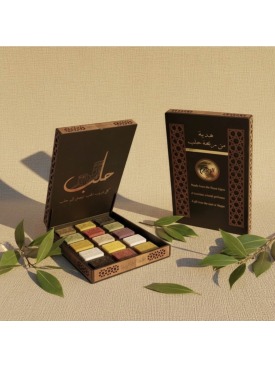 صابون حلب الزعيم مجموعة من ١٥ قطعة متنوعة