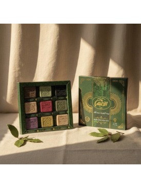 صابون حلب الزعيم مجموعة من ٩ قطع متنوعة