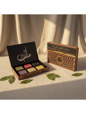 صابون حلب الزعيم مجموعة من ٦ قطع متنوعة