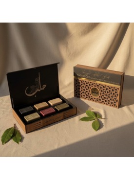 صابون حلب الزعيم مجموعة من ٦ قطع متنوعة