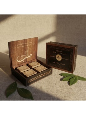 صابون غار حلب الزعيم مجموعة من ٤ قطع